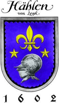 Hählenwappen Lenk blau gelb silbrig